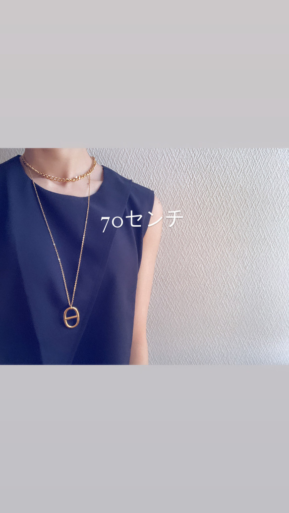 ーアンカーモチーフネックレスー　サージカルステンレス　アンカーチェーン　チェーンネックレス 4枚目の画像