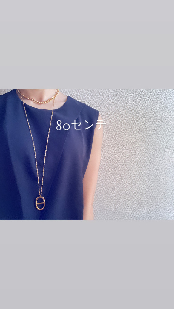 ーアンカーモチーフネックレスー　サージカルステンレス　アンカーチェーン　チェーンネックレス 3枚目の画像