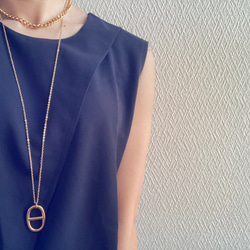 ーアンカーモチーフネックレスー　サージカルステンレス　アンカーチェーン　チェーンネックレス 2枚目の画像