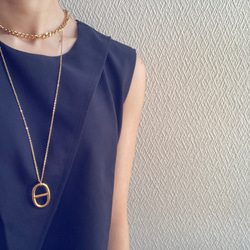 ーアンカーモチーフネックレスー　サージカルステンレス　アンカーチェーン　チェーンネックレス 12枚目の画像