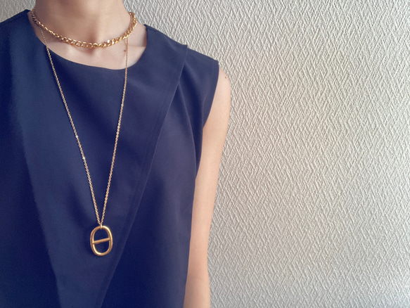 ーアンカーモチーフネックレスー　サージカルステンレス　アンカーチェーン　チェーンネックレス 12枚目の画像