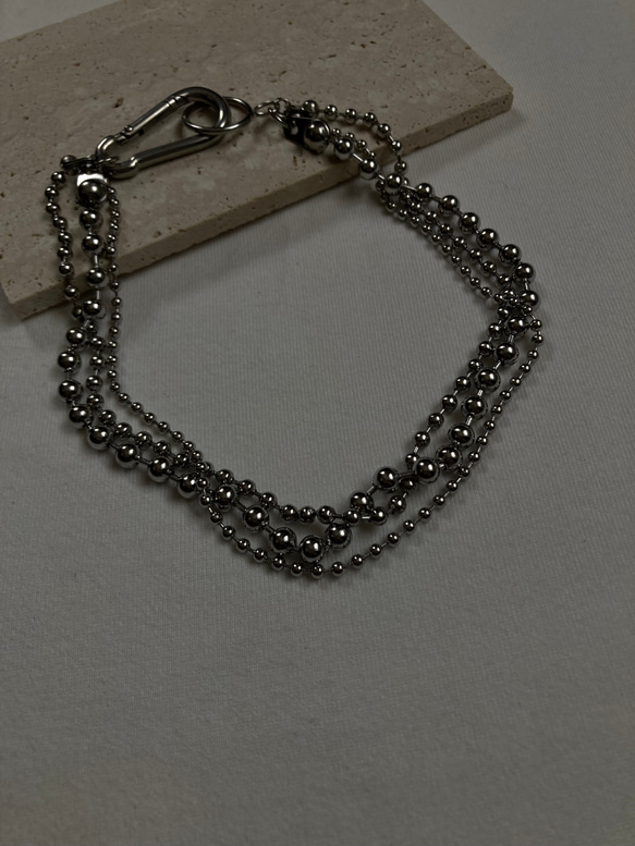 ーKarabiner ボールチェーンネックレスー　ボールチェーン　ボールチェーンネックレス　サージカルステンレス 17枚目の画像