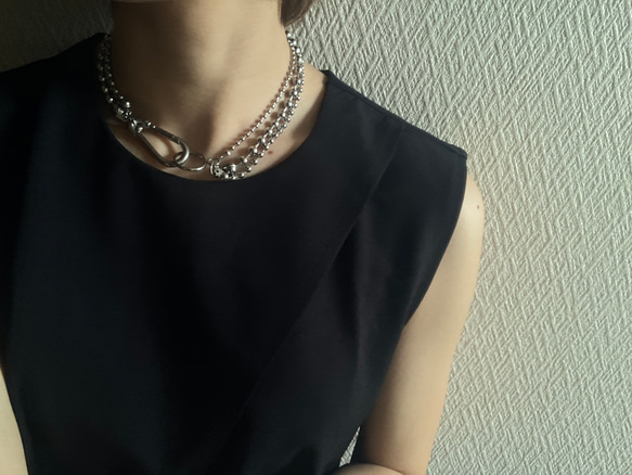 ーKarabiner ボールチェーンネックレスー　ボールチェーン　ボールチェーンネックレス　サージカルステンレス 13枚目の画像