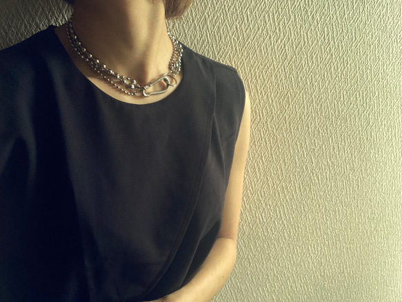 ーKarabiner ボールチェーンネックレスー　ボールチェーン　ボールチェーンネックレス　サージカルステンレス 14枚目の画像