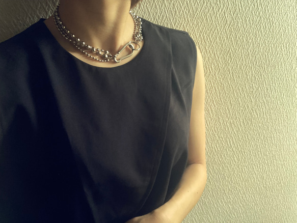 ーKarabiner ボールチェーンネックレスー　ボールチェーン　ボールチェーンネックレス　サージカルステンレス 15枚目の画像