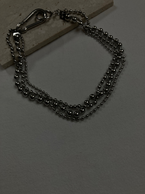 ーKarabiner ボールチェーンネックレスー　ボールチェーン　ボールチェーンネックレス　サージカルステンレス 9枚目の画像