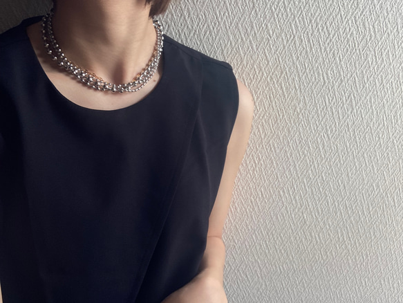 ーKarabiner ボールチェーンネックレスー　ボールチェーン　ボールチェーンネックレス　サージカルステンレス 8枚目の画像