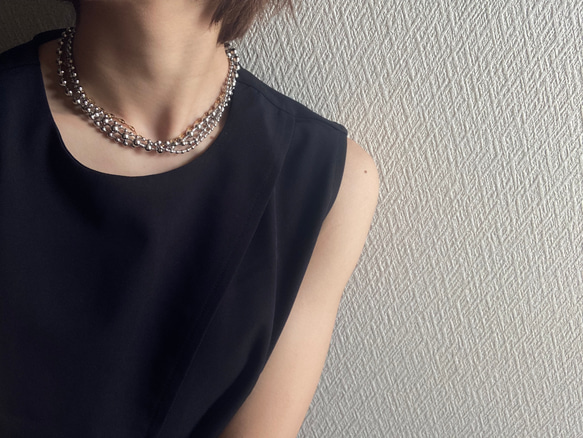 ーKarabiner ボールチェーンネックレスー　ボールチェーン　ボールチェーンネックレス　サージカルステンレス 12枚目の画像