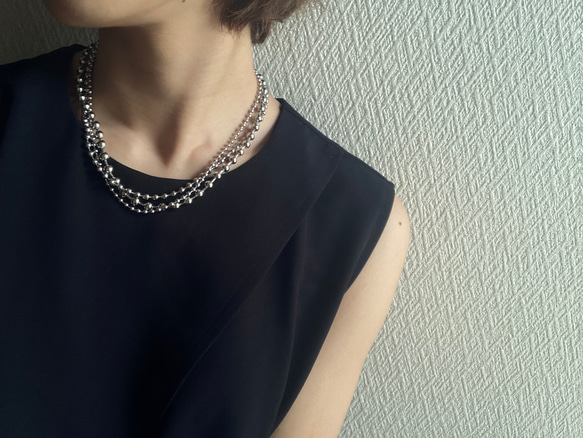 ーKarabiner ボールチェーンネックレスー　ボールチェーン　ボールチェーンネックレス　サージカルステンレス 16枚目の画像