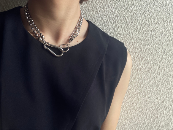 ーKarabiner ボールチェーンネックレスー　ボールチェーン　ボールチェーンネックレス　サージカルステンレス 11枚目の画像