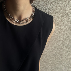 ーKarabiner ボールチェーンネックレスー　ボールチェーン　ボールチェーンネックレス　サージカルステンレス 3枚目の画像