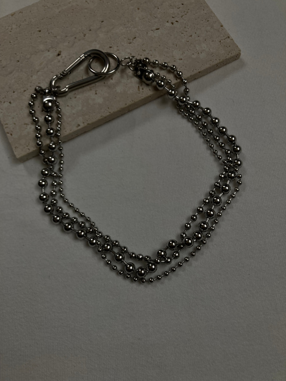 ーKarabiner ボールチェーンネックレスー　ボールチェーン　ボールチェーンネックレス　サージカルステンレス 18枚目の画像