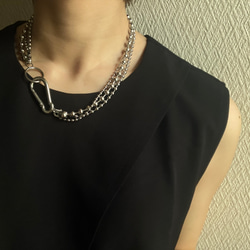 ーKarabiner ボールチェーンネックレスー　ボールチェーン　ボールチェーンネックレス　サージカルステンレス 20枚目の画像