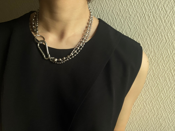 ーKarabiner ボールチェーンネックレスー　ボールチェーン　ボールチェーンネックレス　サージカルステンレス 20枚目の画像