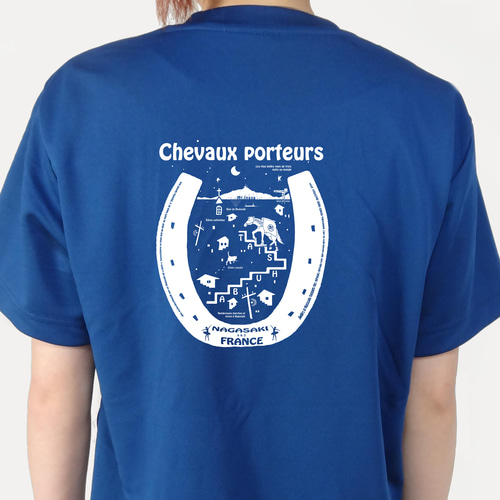 Tシャツ/長崎の荷運び馬/デザイン変更調整可/ドライTシャツ/ユニ