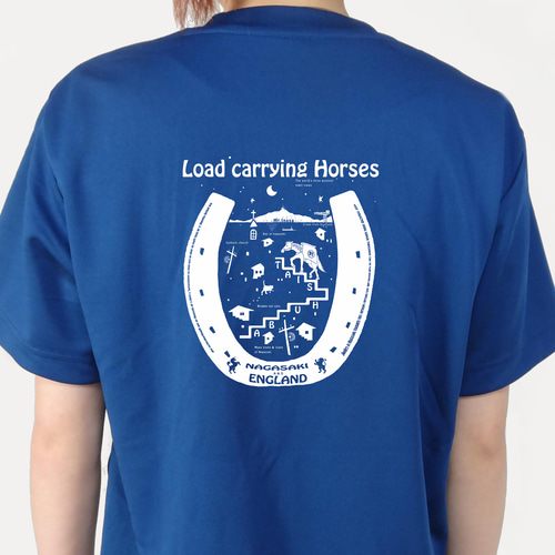 Tシャツ/長崎の荷運び馬/デザイン変更調整可/ドライTシャツ/ユニ