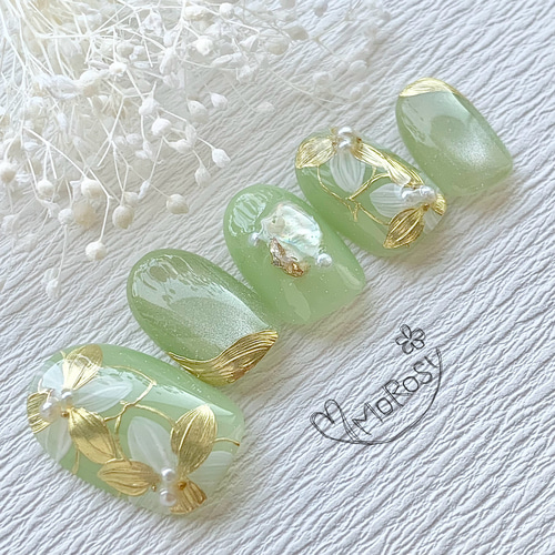 MOROSY246☆ブライダル 結婚式 マグネット 花 ゴールド メタリック