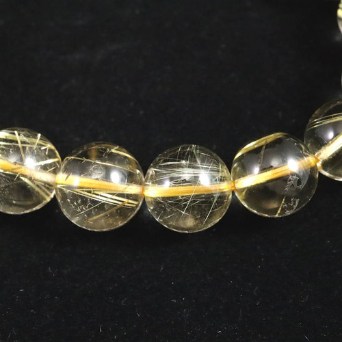 ブラジル産 ゴールドルチルクォーツ 3Aグレード 11.5mmブレスレット