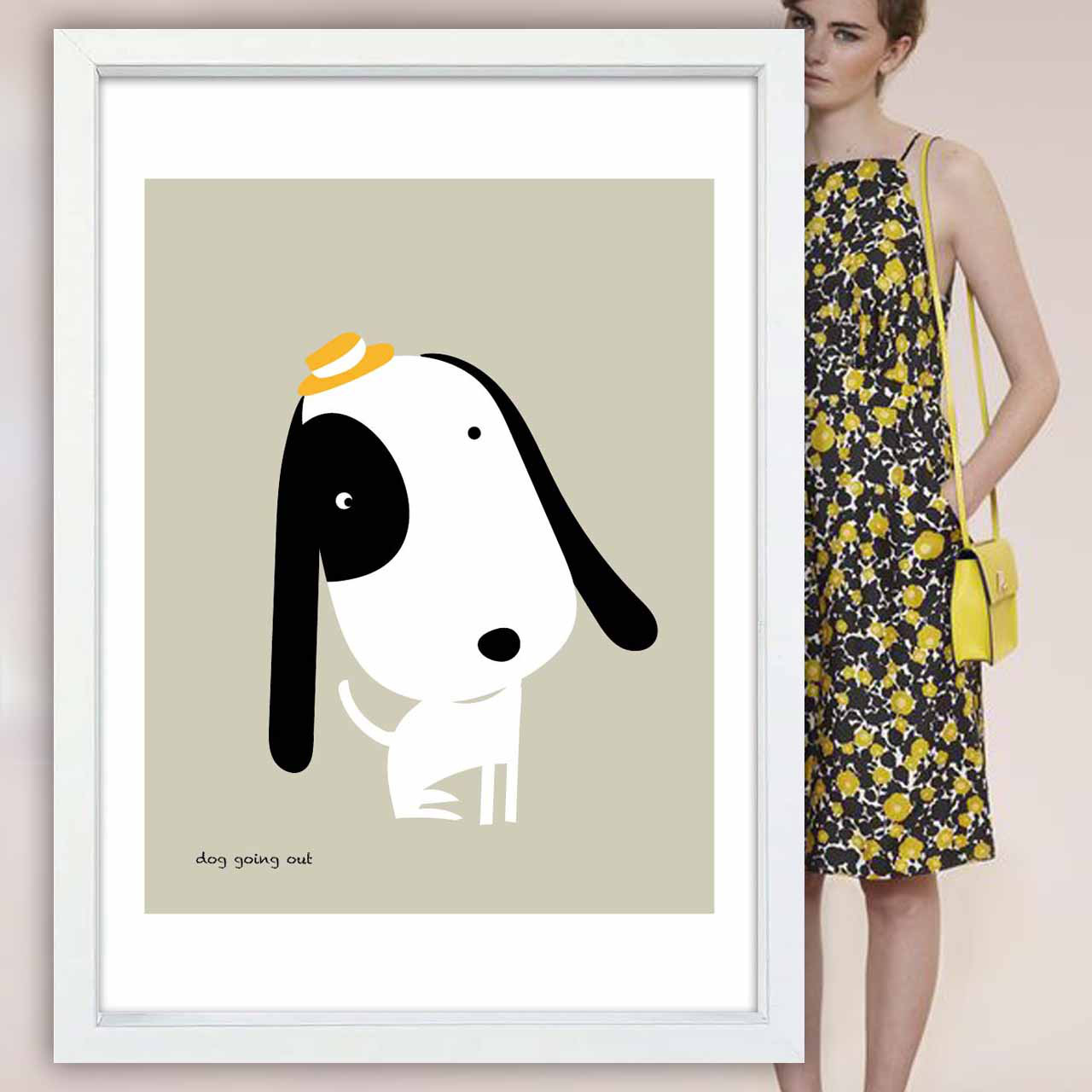 小さな犬　イラスト　ポスター　A4 A3 A2 A1　アート  　アートポスター　sei検索　2784