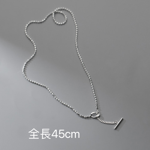 シルバー925 プレミアム シンプル OT ネックレス つけっぱなし 金屬