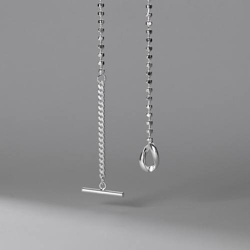 シルバー925 プレミアム シンプル OT ネックレス つけっぱなし 金屬