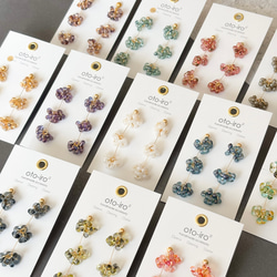 【sparkle/14色】きらめくガラスビーズのピアス/イヤリング　シンプル　透明　大人  揺れる　推し活　♡送料無料♡ 1枚目の画像