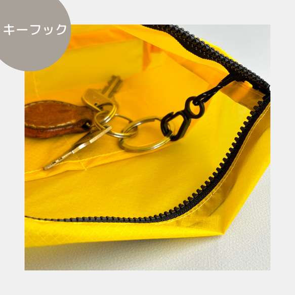 【選べる8色】雨の日にも！ポケット付き軽量ナイロンショルダーバッグ　サコッシュ　撥水ポシェット 4枚目の画像