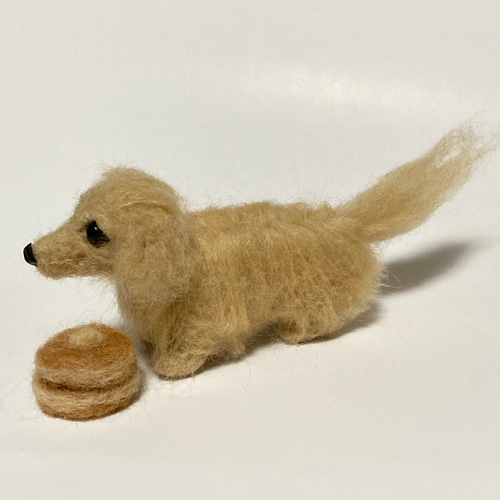 見本 ミニチュアダックスフンド 羊毛フェルトミニチュアダックス