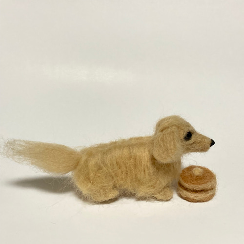 見本 ミニチュアダックスフンド 羊毛フェルトミニチュアダックス