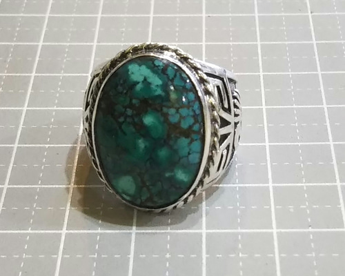 シルバー９２５　ターコイズ　リング　21号　ココペリ ココペリターコイズリング｜シルバーアクセサリー｜ラッピング