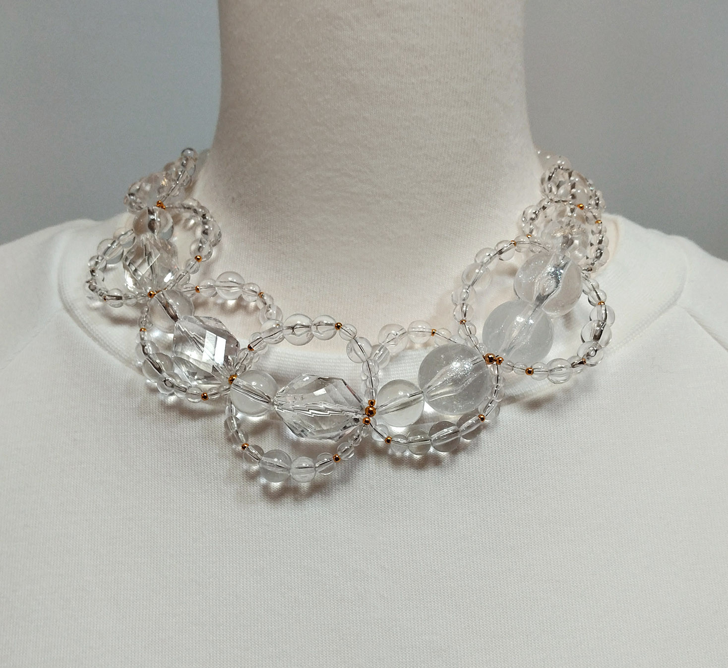 【クリアビーズで上品な魅力◎】CHANEL★ネックレス