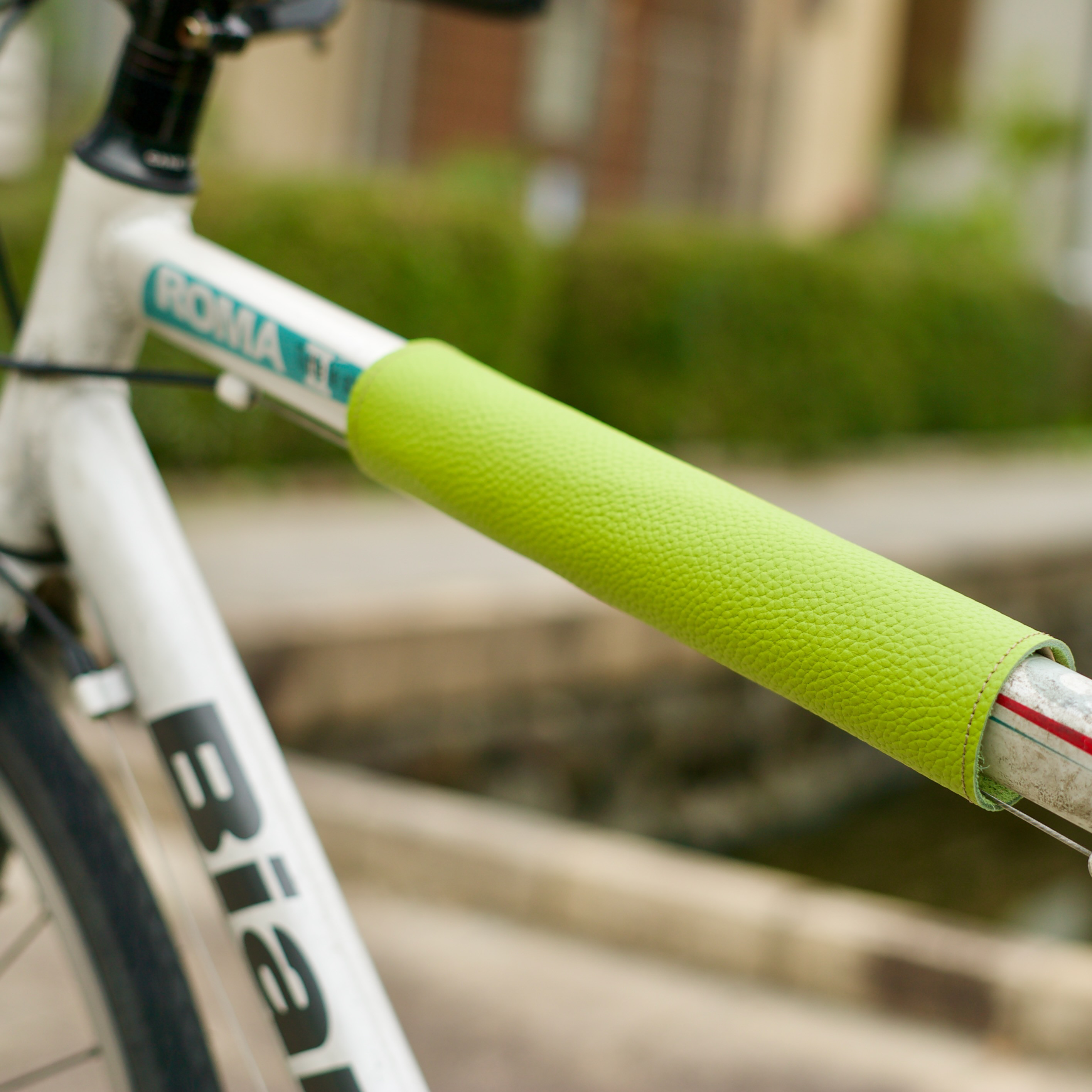 本体ヌメ革 レザー 自転車 トップチューブカバーフレームカクロス ロード BMX 本革ヌメ革 レザー チューブカバー フレームカバー クロスバイク