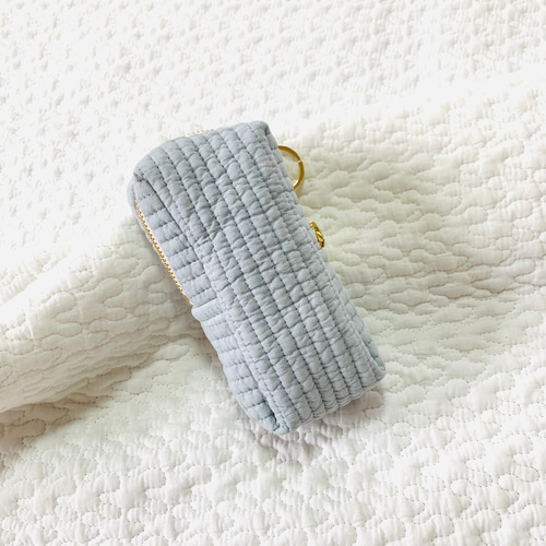 名入れ刺繍 nubi スクエアポーチ H14W6D4 ヌビ イブル