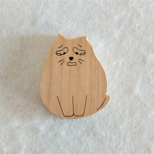 泣きべそ・Good・居眠り 猫 マグネット マグネット 青森ヒバ木工