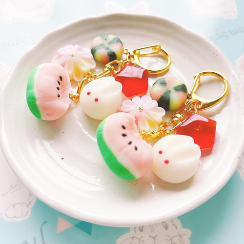 ♡ピタパンサンド♡　フェイクスイーツ　チャーム　樹脂粘土　キーホルダー ♡ピタパンサンド♡ フェイクスイーツ チャーム 樹脂粘土 キーホルダー