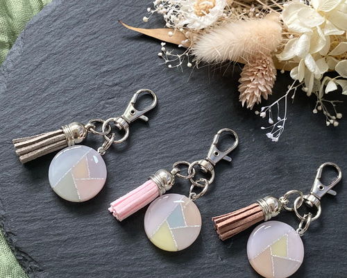 タカママページ　名入れチャーム　レジンキーホルダー5点 MY mama レジン枠 セット 全5種 ゴールド □ レジン 枠 型枠