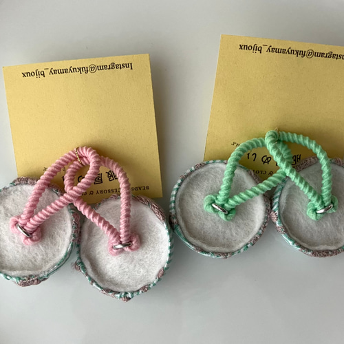 くるみボタンのヘアゴム 小 2個 (ミナペルホネン デザイン刺繍 くるみボタンのヘアゴム 小 2個 (ミナペルホネン デザイン刺繍