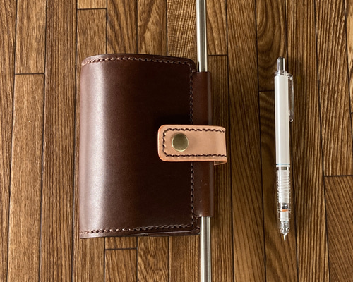 小物 Maple mini5 cﾇﾒ 焦茶oil】筒状クリップホルダーのシステム手帳 SN5B-001dbn