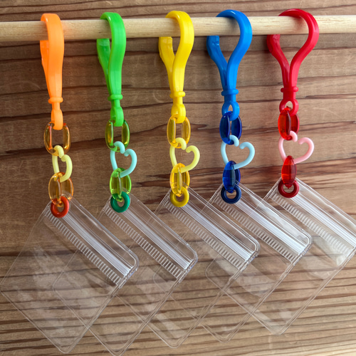 No.217A 50個セット キャンディバッグ キーホルダー クリア ハート