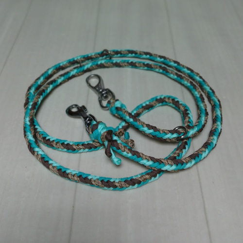 パラコードリード❥ ブラウン×水色×ホワイト №036 Amazon | パラコード