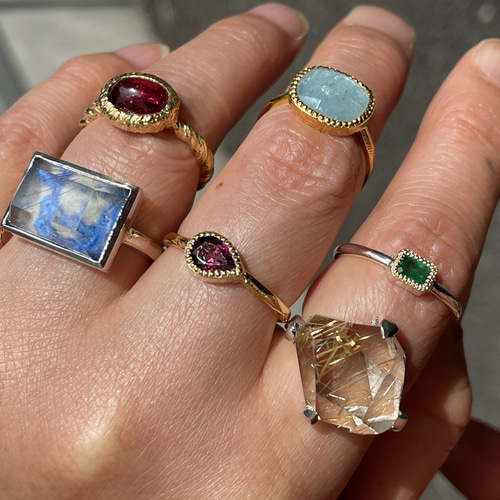 ピンクトルマリン ペアシェイプカット 0.6ct シルバーSV925