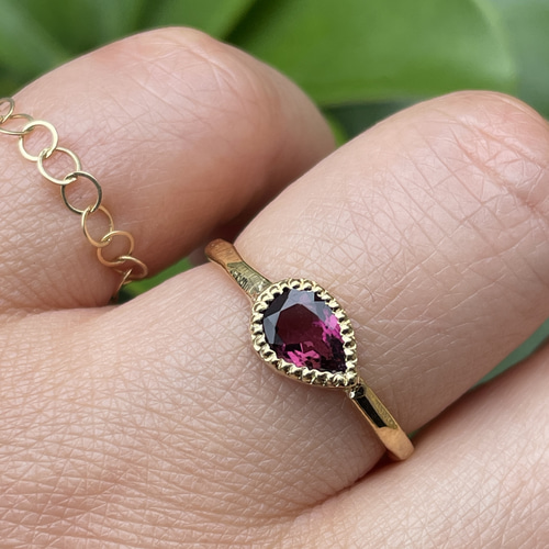 ピンクトルマリン ペアシェイプカット 0.6ct シルバーSV925