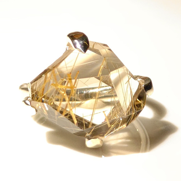 ゴールドルチルクォーツ sv.925 リング 新品未使用 F MARIHA(マリハ) Signature Collection リング ラウンド S