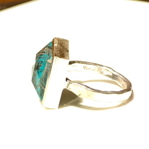 ルチルクォーツ×ターコイズ ダブレットストーン LSQランダム シルバー