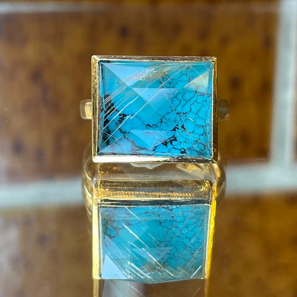 ルチルクォーツ×ターコイズ ダブレットストーン LSQランダム シルバー