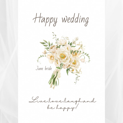 ジューンブライド ジュンブラ フォト風カード フォトカ 小柳ロウ サイン 箔押し ジューンブライド ランダムビジュアルカード 小柳ロウ