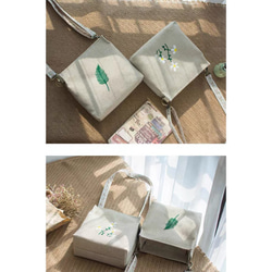 【azuページ】作家作品 網代 ショルダーバッグ【茶】夏 バッグ 夏バッグ ミニショルダーバッグ 刺繍バッグ 身軽なお出かけに 花