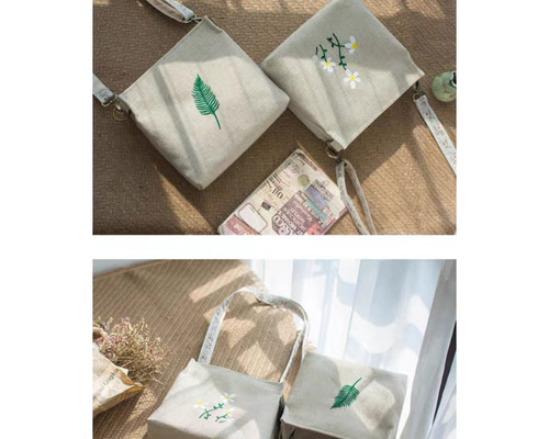 夏バッグ ミニショルダーバッグ 刺繍バッグ 身軽なお出かけに 花