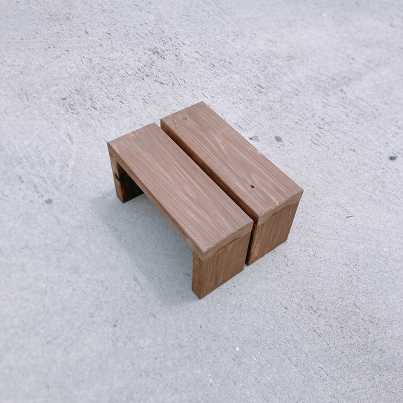 ウォールナット小さい素朴な踏み台 その他家具 家具工房KARIMIKI 通販