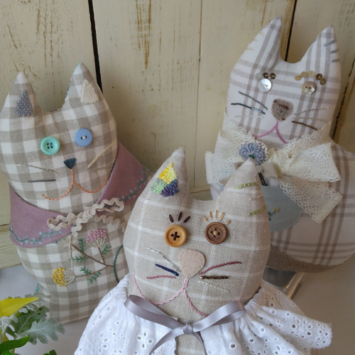 おすわりぬい服　ピンクレースねこちゃん　11㎝〜15㎝　120㎝パールショルダー おすわりぬい服 ピンクレースねこちゃん 11㎝〜15㎝ 120㎝パール